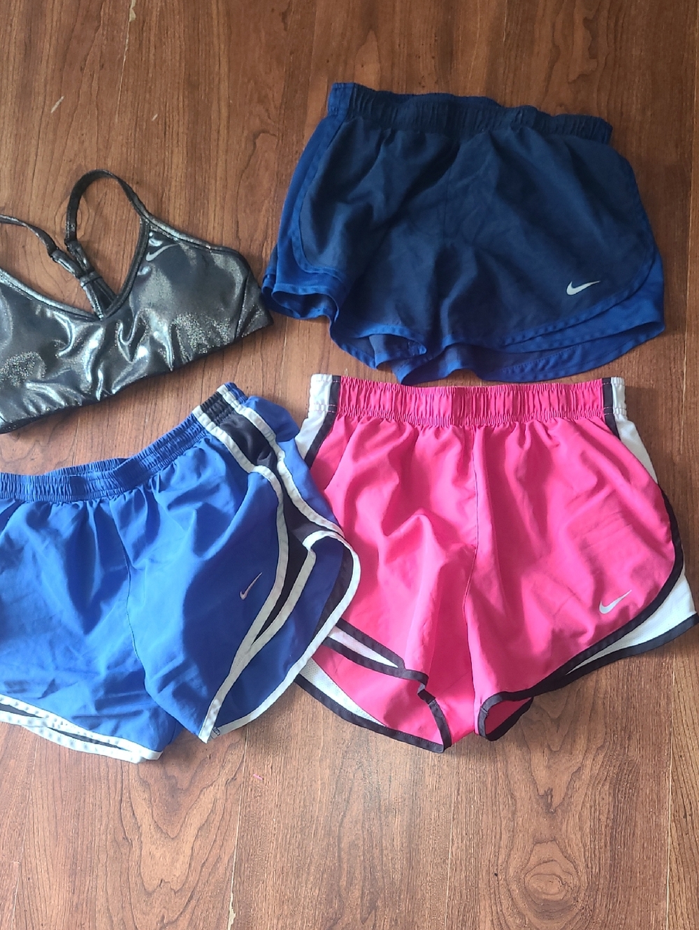 Nike Running Shorts - Navy, Royal Blue & Hot Pink Bundle With Sports Bra SIZE s